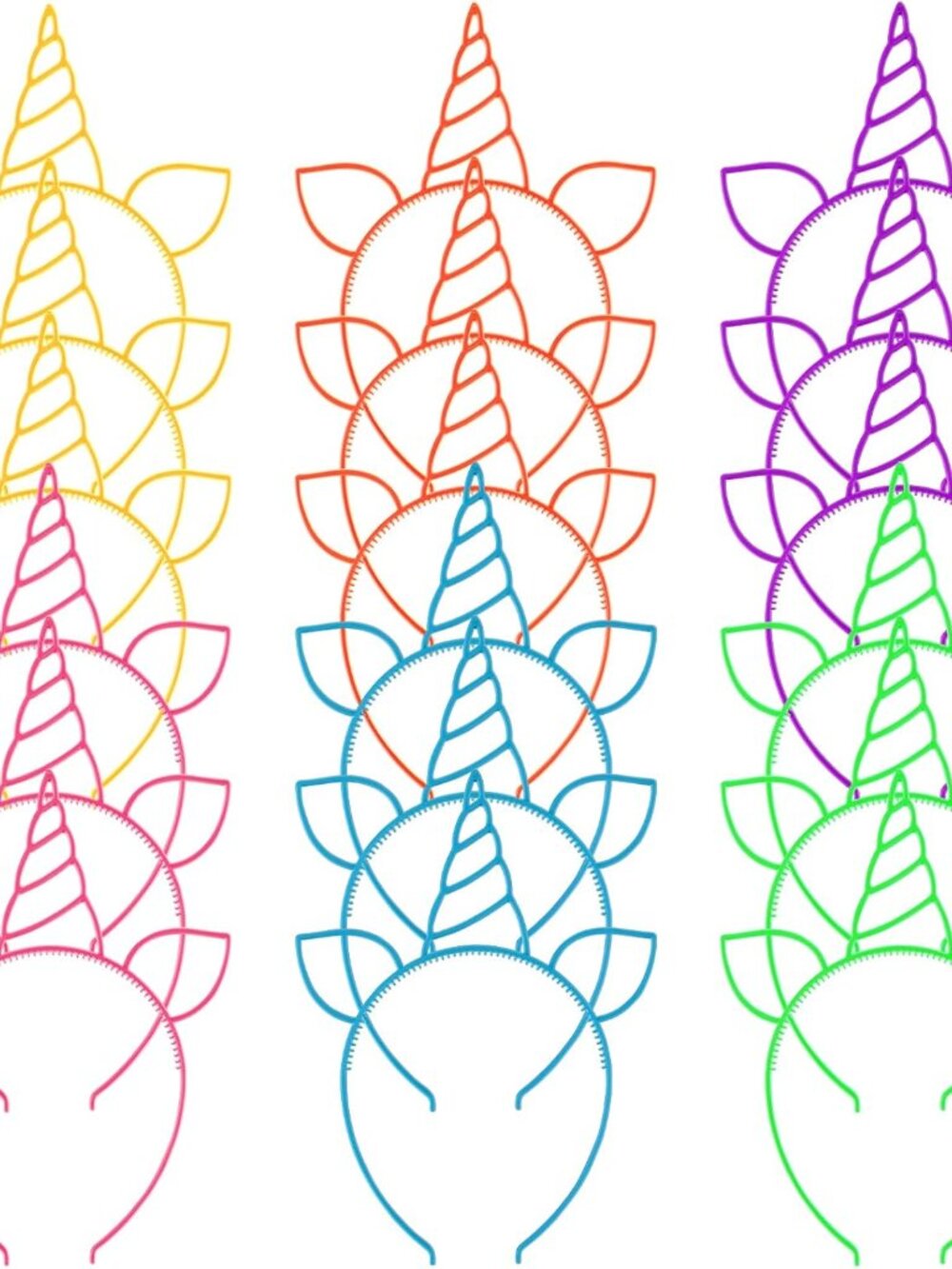 18Pcs Unicorn Birthday Party Favors Unicorn headbands for Girl Halloween Christm